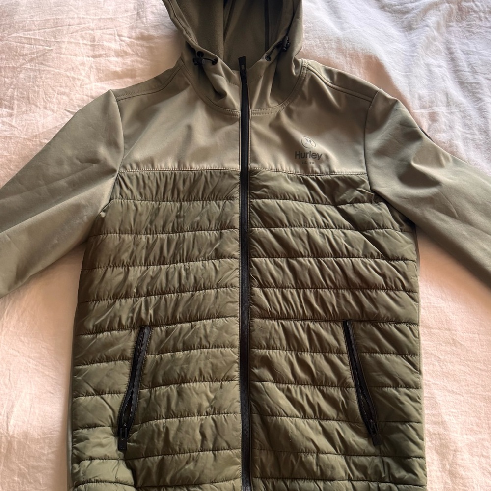 Hurley Men's Olive Green Jacket Softshell